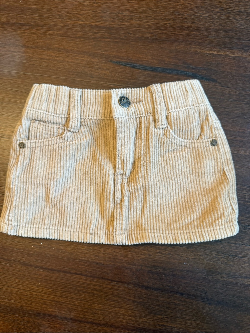 Corduroy Kids Skirt - Beige Cream salty shreds brand